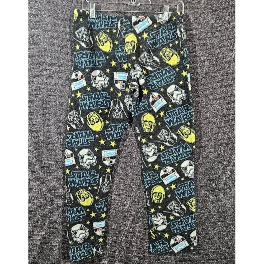Star Wars Kids Small Pajama Lounge Pants Black with Darth Vador Fleece PJ